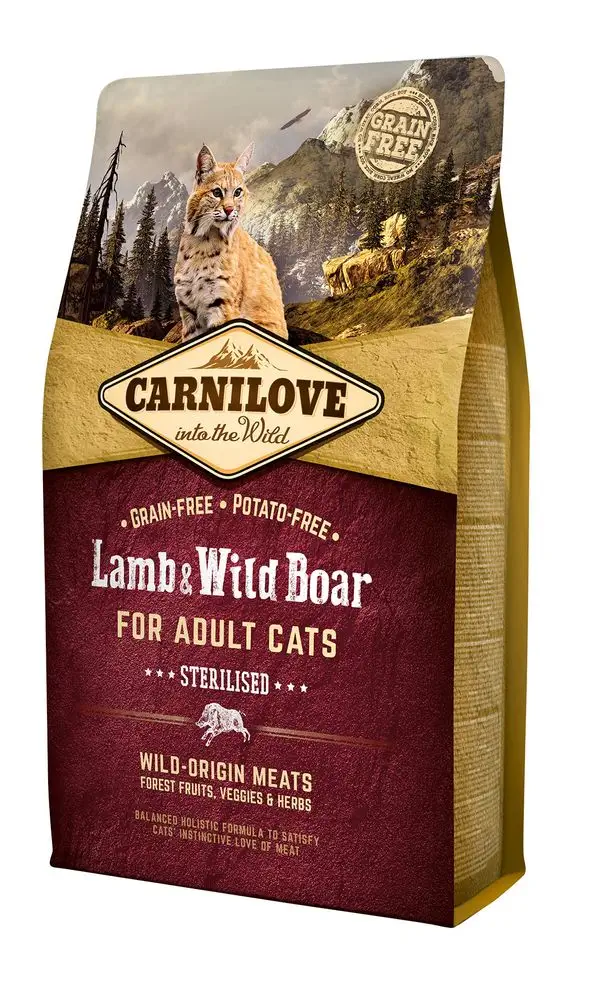 Levně Carnilove Lamb & Wild Boar for Adult Cats – Sterilised 2 kg