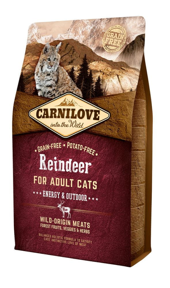 Levně Carnilove Reindeer for Adult Cats – Energy & Outdoor 2 kg