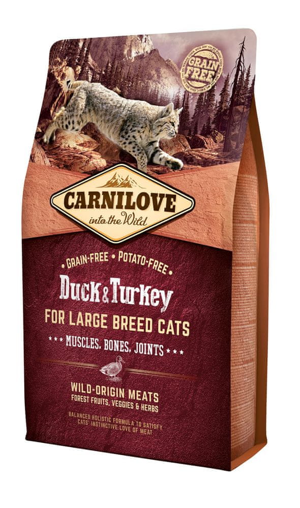 Levně Carnilove Duck & Turkey for Large Breed Cats – Muscles, Bones, Joints 2 kg