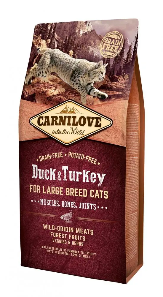 Levně Carnilove Duck & Turkey for Large Breed Cats – Muscles, Bones, Joints 6 kg