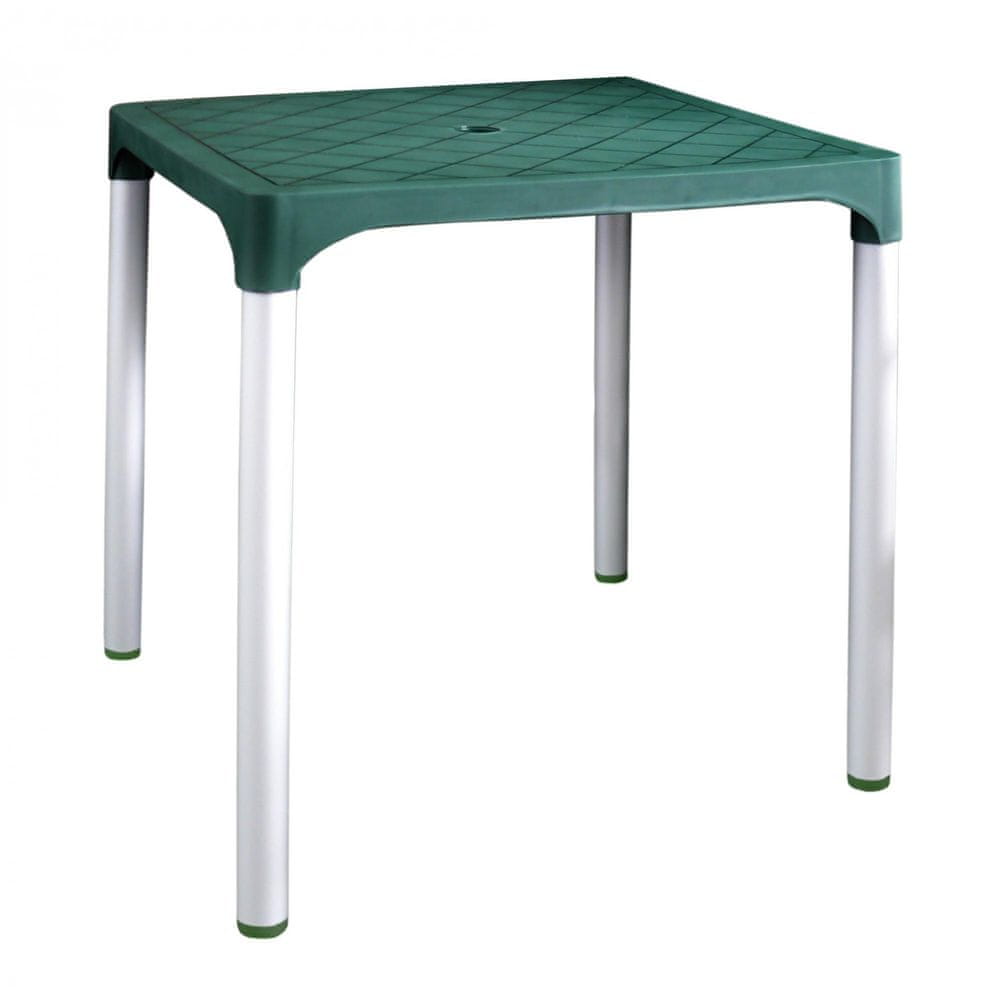 MEGA PLAST MP1351 VIVA stůl, polyratan tmavě zelená