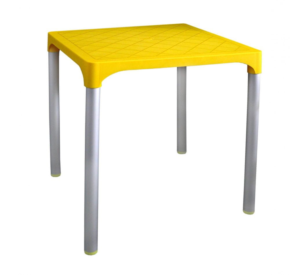 Levně MEGA PLAST MP1351 VIVA stůl, polyratan žlutá