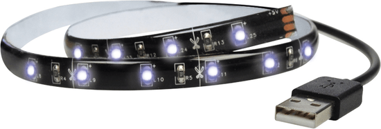 Solight LED pásek 100 cm, USB studená bílá