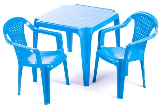 Grand Soleil Sada dvě židličky a stoleček - modrá