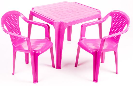 Grand Soleil Sada stoleček a dvě židličky růžová