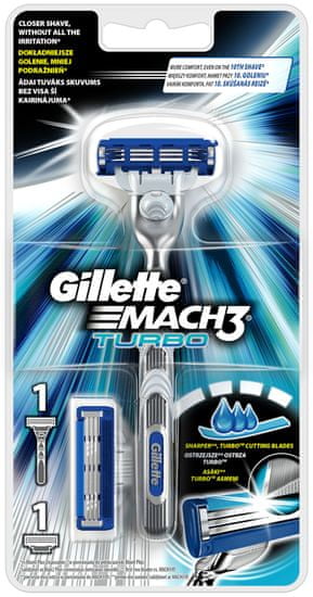 Gillette Mach3 Turbo Holící strojek + 2 hlavice