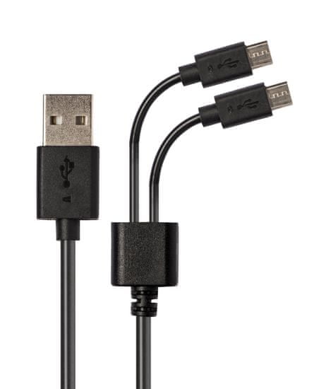 Azuri data kabel z USB na 2x micro USB