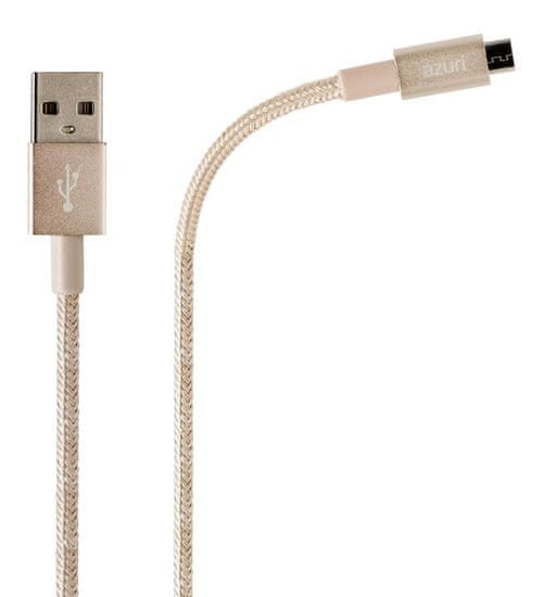 Azuri Premium data kabel, USB/micro USB, Gold