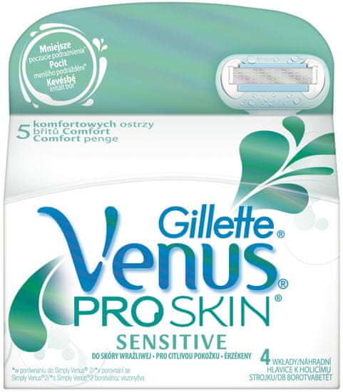 Gillette Venus ProSkin Sensitive - náhradní hlavice 4 ks