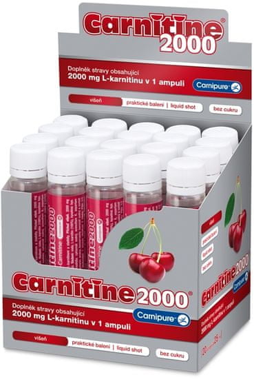 Wellness Food Carnitine 2000, 20 x 25 ml Višeň