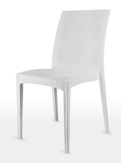 MEGA PLAST MP1352 DALIA židle bílá - zánovní