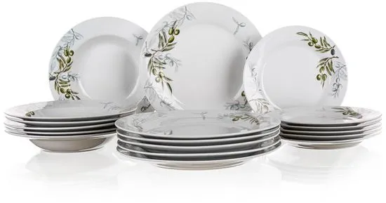 Banquet Sada talířů OLIVES, 18 ks, OK - použité