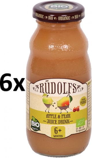 RUDOLFS BIO Dětský juice jablko+hruška - 6x190
