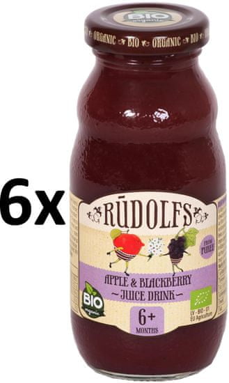 RUDOLFS BIO Dětský juice jablko+ostružina - 6x190