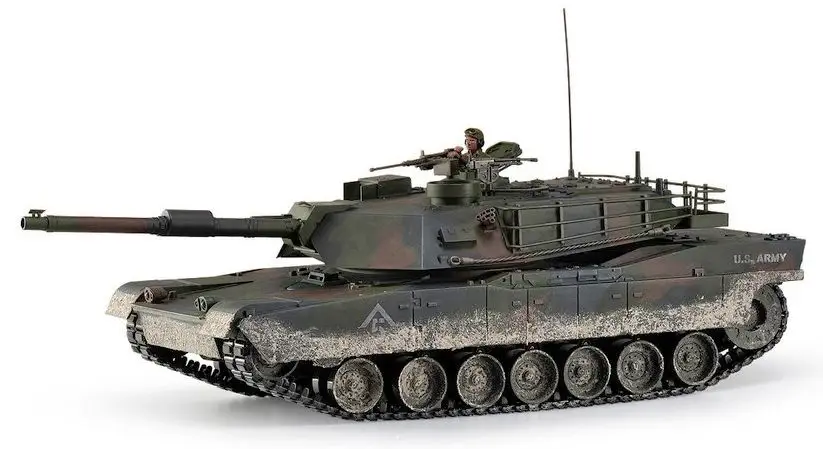 Hobby Engine RC Tank - M1A1 Abrams 1:16, 2.4GHz, patinovaný