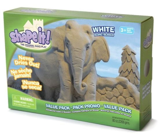 Montessori pomůcky Shape it! písek - bílý (2,3 kg)