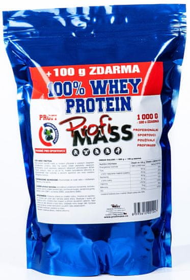 ProfiMass Profi 100% Whey Protein 1100 g borůvka
