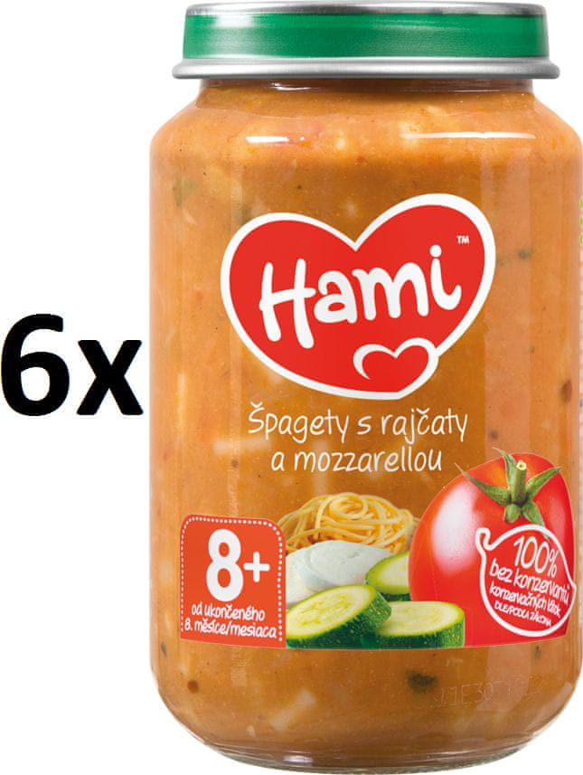 Levně Hami Špagety s rajčaty a mozzarellou - 6x200g
