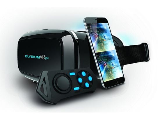 GOCLEVER virtuální brýle Elysium VR PLUS s BT ovladačem - zánovní