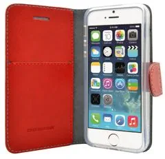 FIXED flipové pouzdro FIT, Apple iPhone 6/6S, červená, bílé prošití - použité