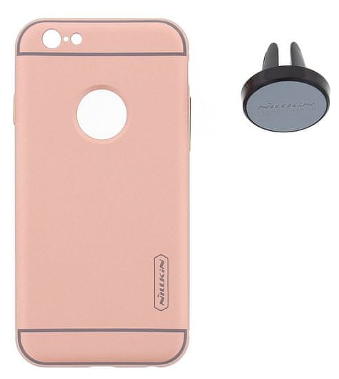Nillkin magnetický kryt včetně držáku do auta, iPhone 6/6S, růžová