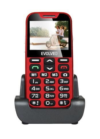 Evolveo EasyPhone XD, nabíjecí stojánek, červená - rozbaleno