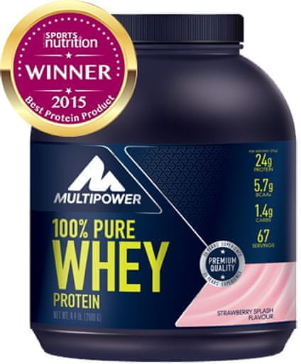 Multipower 100% Pure Whey Protein - 2000 g jahoda