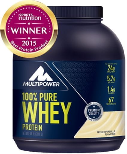 Multipower 100% Pure Whey Protein - 2000 g vanilka