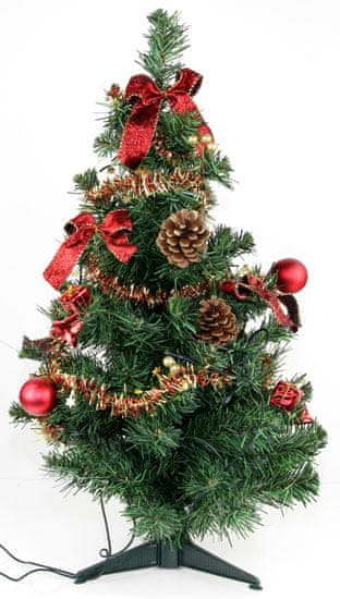 Seizis Stromek zdobený červený 60 cm s 10 LED - zánovní