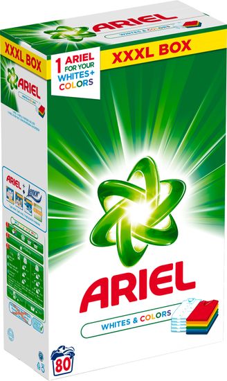 Ariel Prací prášek White & Color 6 kg, 80 praní