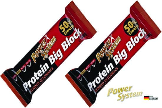 POWER SYSTEM Protein Big Block 2x 100 g čokoláda