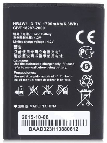 Huawei baterie, HB4W1, 1700mAh, Li-Ion, BULK