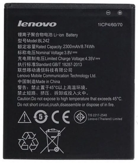 Lenovo baterie, BL242, 2300mAh, Li-Ion, BULK