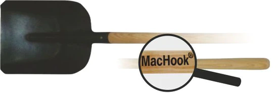 J.A.D. TOOLS MacHook lopata černá s dřevěnou násadou
