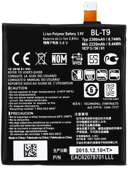 LG baterie, BL-T9, 2300mAh, Li-Ion, Bulk