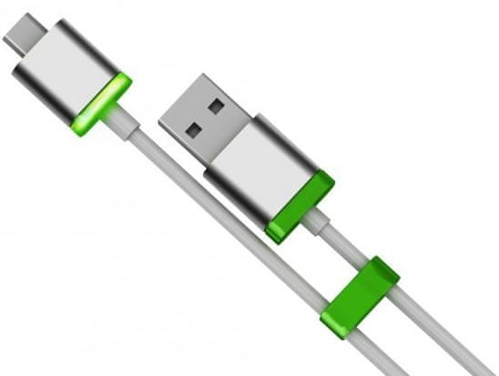 MiPOW USB - MicroUSB, kabel 200 cm, zelená