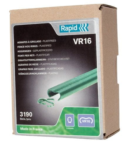 Rapid Spony VR16 PVC, 3.190 ks - rozbaleno