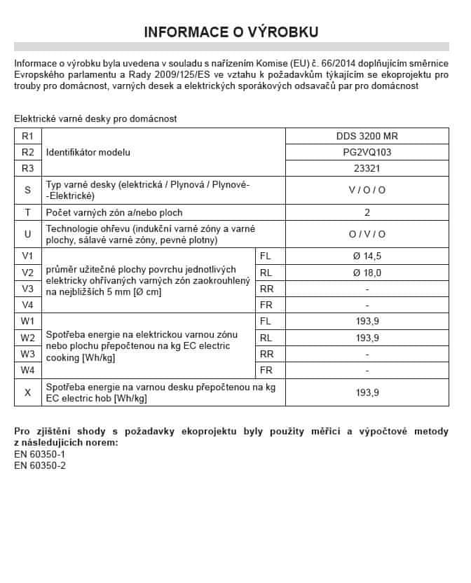Amica sklokeramická deska DDS 3200 MR - rozbaleno
