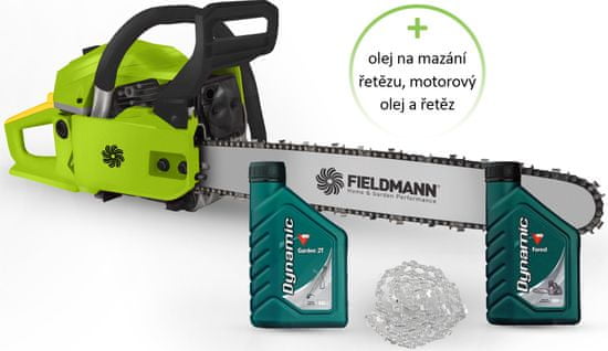 Fieldmann FZP 4516-B + motorový olej, olej na mazání řetězu a řetěz