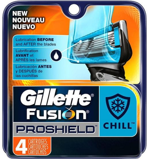 Gillette Fusion Proshield Chill náhradní hlavice 4 ks