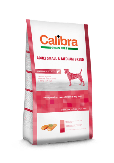 Calibra Dog GF Adult Small/Medium Salmon 12kg