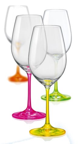 Crystalex sklenice na víno Neon 350 ml, 4 ks