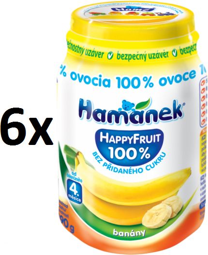 Hamánek Happy Fruit s banány 6x190g