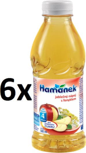 Hamánek Jablečný nápoj s fenyklem 6x500ml