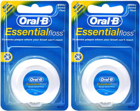 Oral-B Dentální nit Essential Floss 2x 50 m