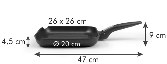 Tescoma Pánev grilovací SmartCLICK 26x26 cm