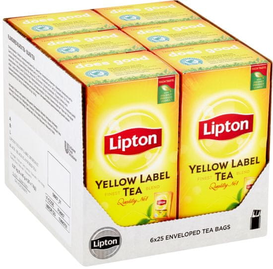 Lipton Yellow Label Černý čaj 6x 25 sáčků
