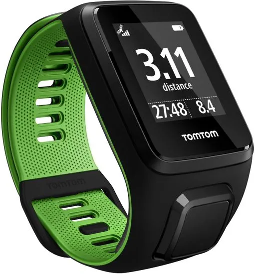 TomTom Runner 3 Cardio GPS, black/green, "L" - rozbaleno