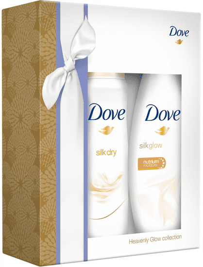 Dove Silk Vyživující sprchový gel 250 ml + Silk Dry Antiperspirant sprej 150 ml Dárková sada
