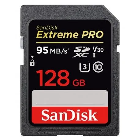 SanDisk SDXC Extreme PRO 128GB 95MB/s UHS-I U3 V30 (SDSDXXG-128G-GN4IN)